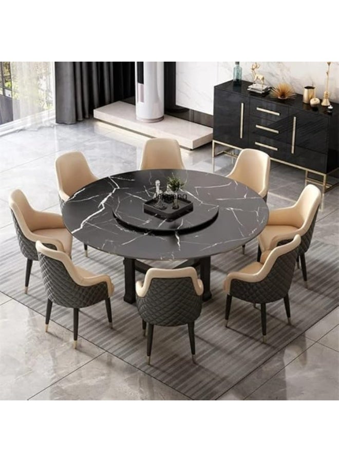 Poppins Home Nordic Dining Chair for Kitchen Customized Simple Chair Leisure Designer Armchair Solid Wood Gilded Leather Cloth Home Furniture(Set of 4) - Image 1