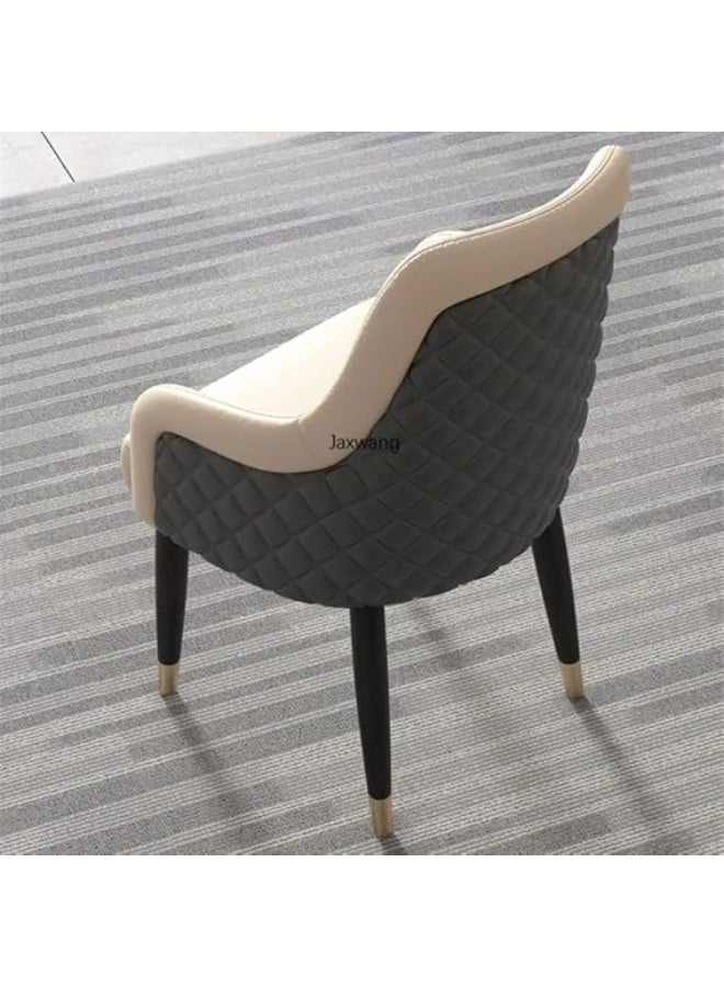 Poppins Home Nordic Dining Chair for Kitchen Customized Simple Chair Leisure Designer Armchair Solid Wood Gilded Leather Cloth Home Furniture(Set of 4) - Image 2