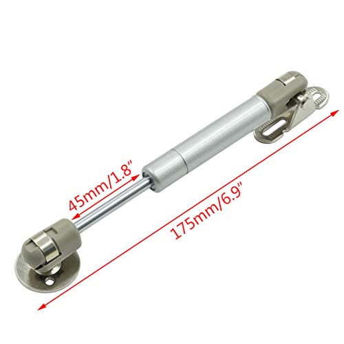 Hxchen 100N/22 lb Hydraulic Support Cabinet Hinge, Soft Close Lid Supports & Buffer Telescopic Cabinet Door Gas Spring Glue Head Supports 6" Length - (2 Pcs) - Image 2