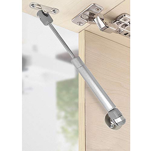 Hxchen 100N/22 lb Hydraulic Support Cabinet Hinge, Soft Close Lid Supports & Buffer Telescopic Cabinet Door Gas Spring Glue Head Supports 6" Length - (2 Pcs) - Image 4