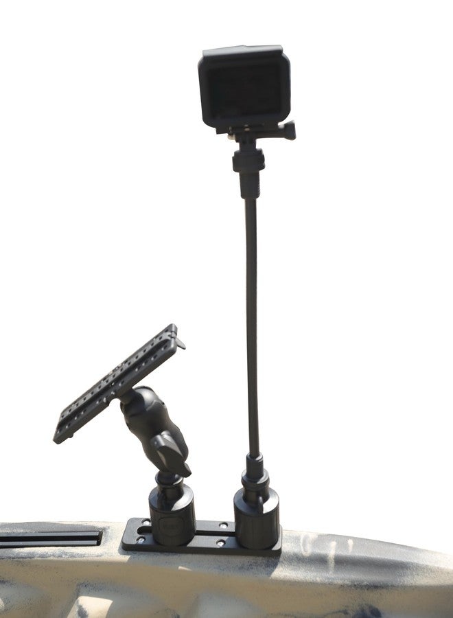 METER STAR 360 Degree Flexible Axis Camera Mount for Kayak Mounting Base with 1/4"" Screws and Camera Special Mount for Hero 12 11 10 9 8 7 6 5 4 and Other Handheld Cameras, Black - Image 3