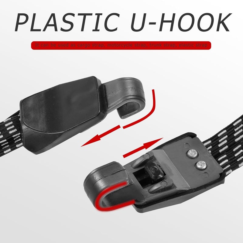 Backseat Luggage Tie Down Strap 2pcs High Elastic Cargo Tightening Rope Motorcycle and Mountain Bike Bundling Belt for Secure Rear Seat Fastening - Image 3
