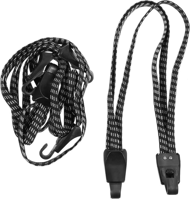 Backseat Luggage Tie Down Strap 2pcs High Elastic Cargo Tightening Rope Motorcycle and Mountain Bike Bundling Belt for Secure Rear Seat Fastening - Image 1