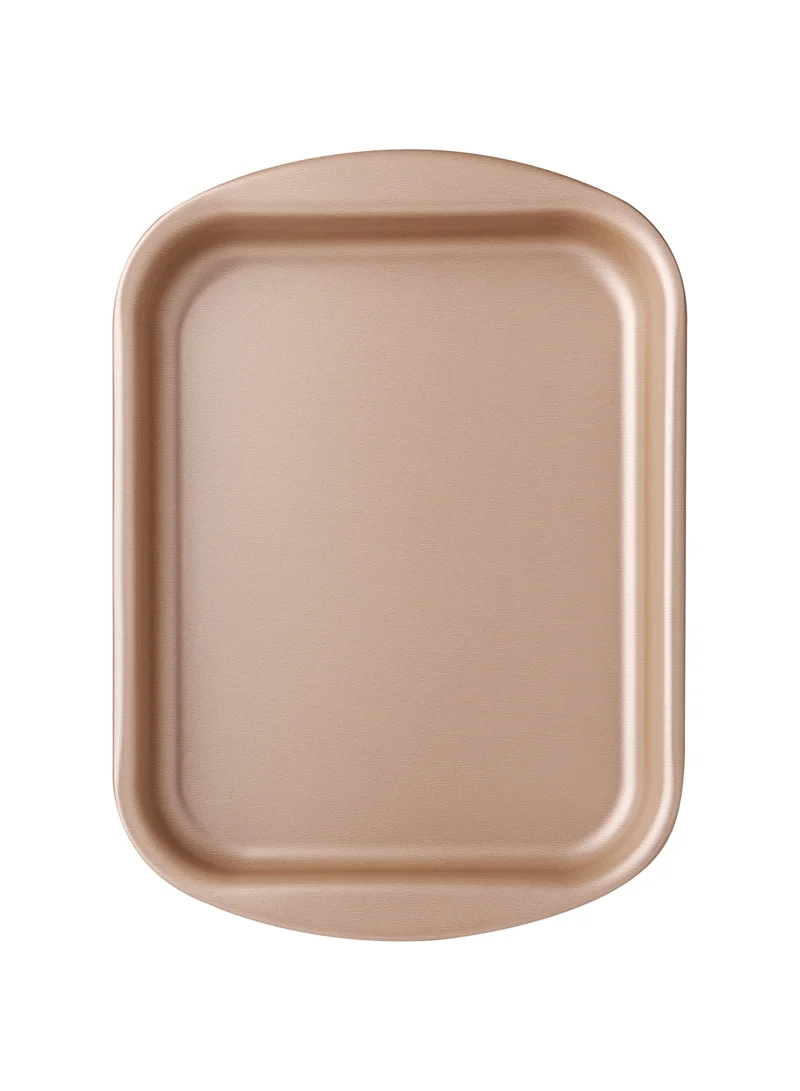TRAMONTINA Tramontina Brasil 28cm 2L Red Aluminum Flat Roasting Pan with Interior and Exterior Starflon Max PFOA Free Nonstick Coating
