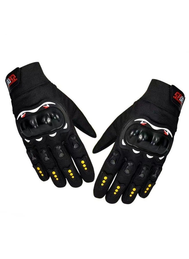 Probiker Motorcycle Long Finger Black Motorcycle Gloves With Protective Shell To Protect Joints, Sports Breathable Non-slip Long-finger Touch Screen Riding Gloves - Image 1
