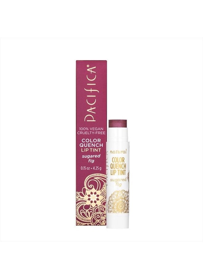 Pacifica - Beauty, Color Quench Tinted Lip Balm, Sugared Fig, Coconut Oil, Cocoa Seed Butter, Vitamin E, Moisturizer, Dry Cracked Skin, Talc / Mineral Oil / Paraben Free, Vegan & Cruelty Free - Image 1