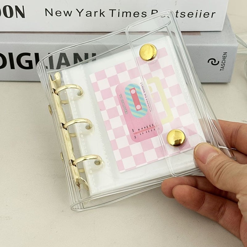 3 Inch Binder Cover 20 Pcs Sleeves Blue Macaron 3 Holes Ring Case Collect Book For Idol Cards - Image 4