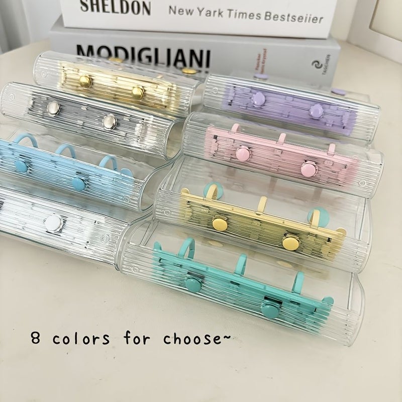3 Inch Binder Cover 20 Pcs Sleeves Blue Macaron 3 Holes Ring Case Collect Book For Idol Cards - Image 5