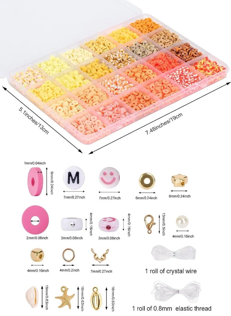 Capstro 15000PCS 144 Colors Clay Beads Bracelet Kit – Includes Letter Beads, Charms, Glow Beads & Flower Beads – Ultimate Friendship & Jewelry Craft Kit for Girls & Boys - Image 4