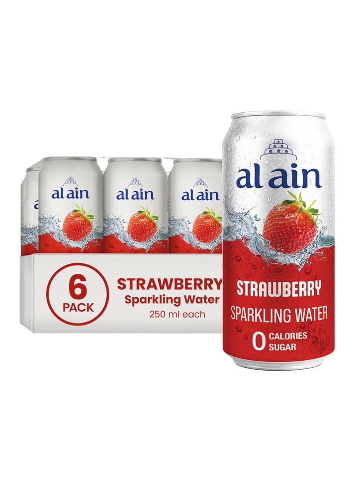 Strawberry Sparkling Water Can. ZERO Sugar, ZERO Calorie
