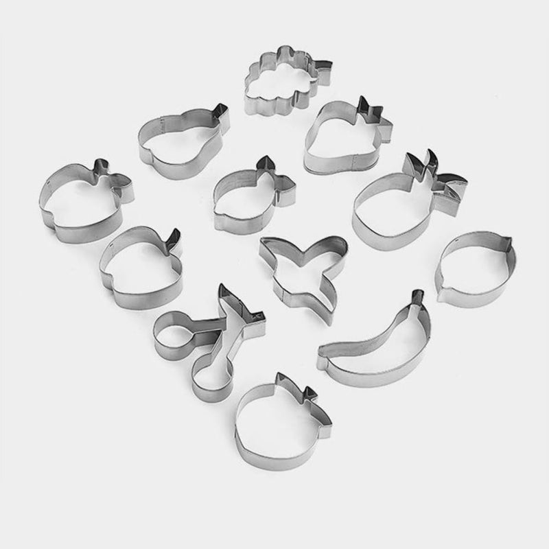TIDTALEO 12pcs Stainless Steel Cookie Cutter Mold Set with Summer Fruit Shapes, Metal Biscuit Cutters for Baking, Sugar Cookie Making Tool for Kitchen Use - Image 5