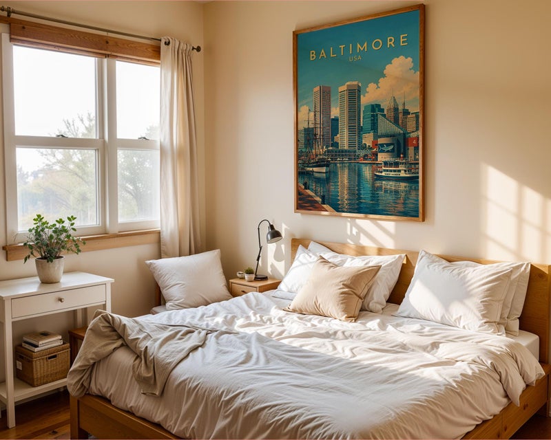 TNESSENTIAL Baltimore Skyline Poster, Inner Harbor Cityscape Wall Art, Maryland Waterfront Print, Sunset Skyline Photography, Urban Travel Decor - Image 3