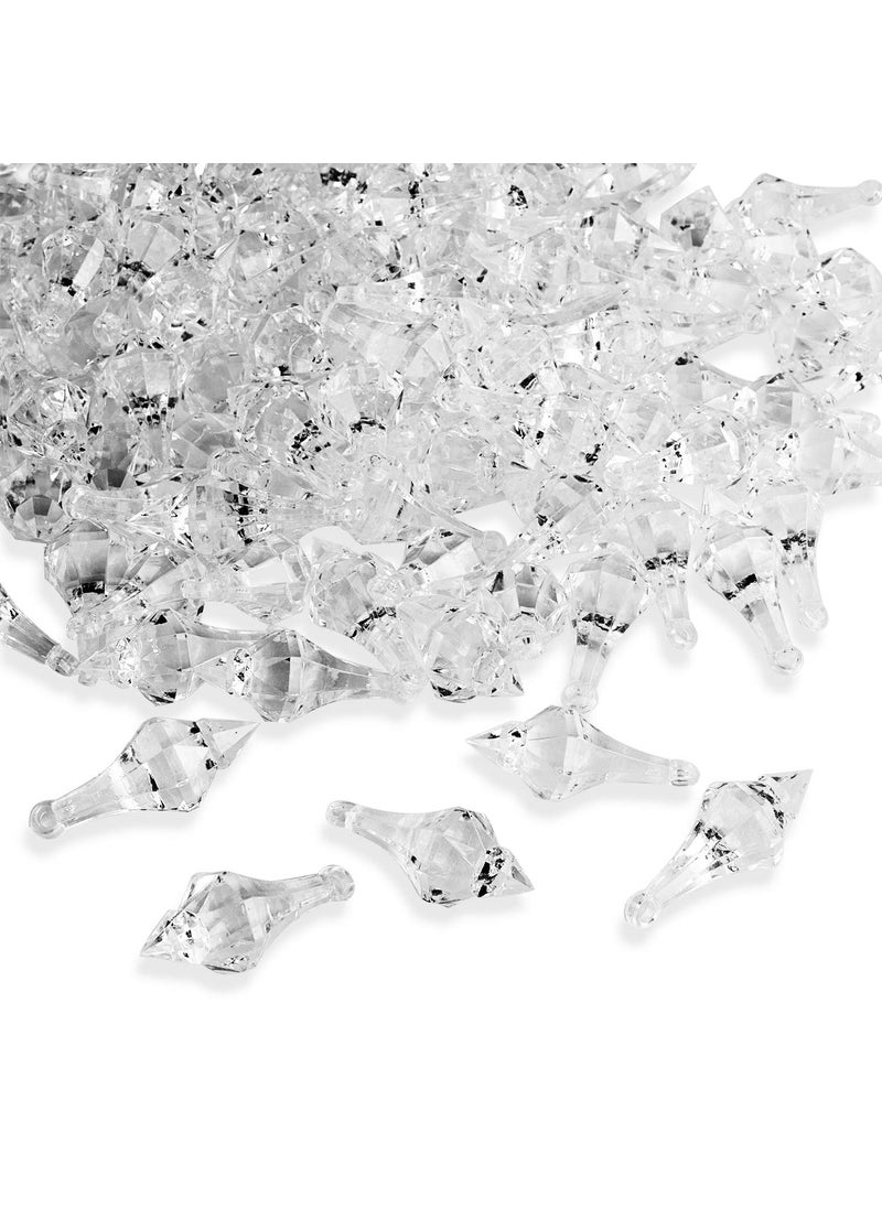 Super Z Outlet Super Z Outlet Acrylic Clear Ice Rock Diamond Chandelier Drops Crystals Treasure Gems for Table Scatters Event Wedding Arts  Crafts Birthday Hanging Decoration Favor 112 Pieces 