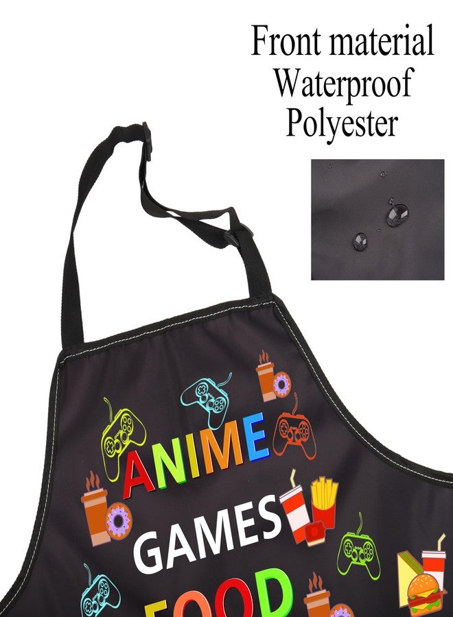 BNQL Anime Video Games Food Apron Anime Lovers Gifts Kitchen Cooking Aprons With Pockets Games Anime Lovers Girls Boys Apron (Anime Video Games Food Apron) - Image 5