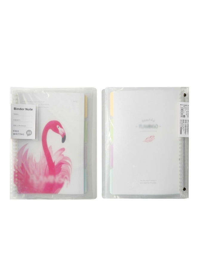 Generic B5 Diary Planner Customizable PP Transparent Cover Plastic Ring Loose Leaf Notebooks  - Image 1