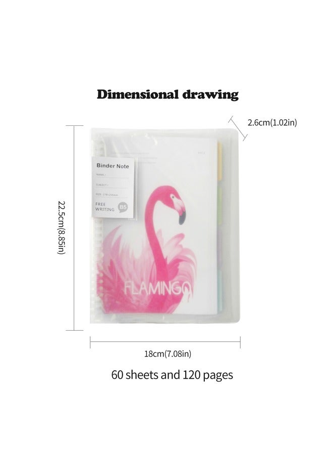 Generic B5 Diary Planner Customizable PP Transparent Cover Plastic Ring Loose Leaf Notebooks  - Image 2