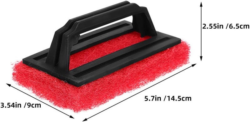 MINAOLULUS 6Pcs Screen Printing Scrub Pads with Handle Red Ink Remover Brush Mesh Screen Cleaner for Printmaking Crafts - Image 2