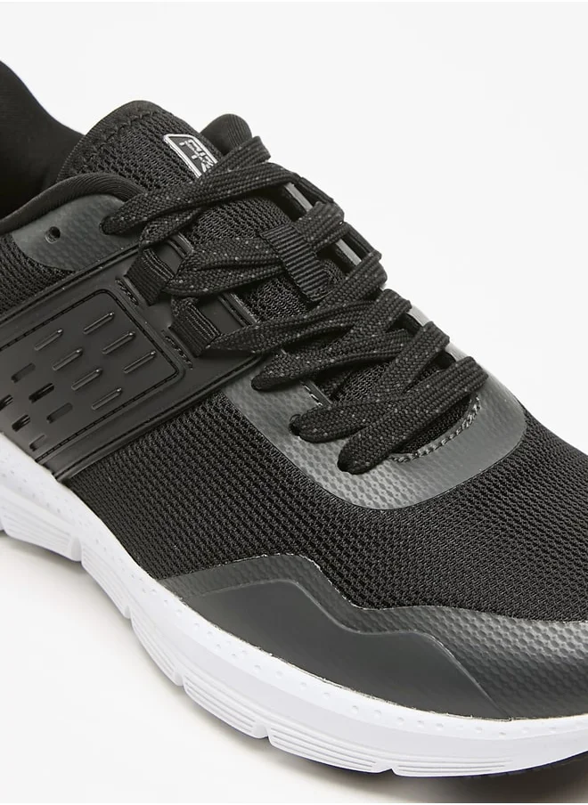 كابا Men's Textured Sports Shoes with Lace-Up Closure