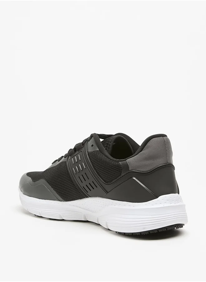 كابا Men's Textured Sports Shoes with Lace-Up Closure
