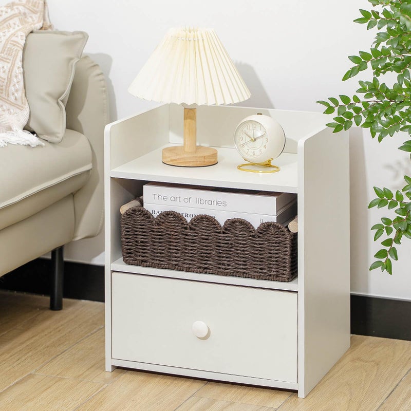 CubesLand Paper Rope Scalloped Edge Shelves Storage Basket, Woven Toilet Paper Baskets for Over Toilet Storage Shelf, Ending Table, Floating Shelves Organizing or Home DÃ©cor, with Wood Handle, Brown - Image 3