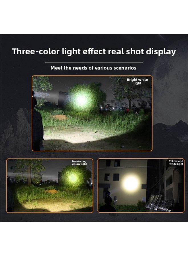 Three-light Source Fishing Lamp LED Adjustable Focus Strong Light Super Bright 50W Condenser Long-range Outdoor Sea-driving Marine Night Fishing Lamp-Color:16-core 50wled Adjustable Focus Single White Light  - Image 4