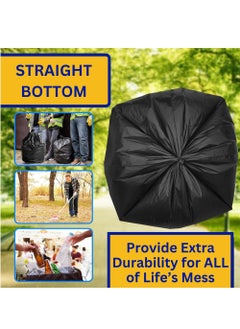 AlsayedP 30 Gallon Heavy Duty Trash Bags 35 Black Plastic Garbage Bags for Contractor, Industrial, Home, Kitchen, Commercial, Yard, Lawn, Leaf (30 Gallons, 35 Bags)  - Image 4