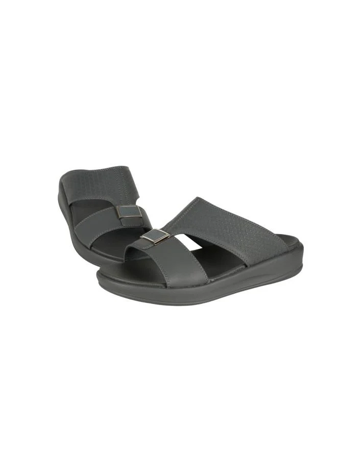 barjeel uno 008-3710 Barjeel Uno Mens Arabic Sandals 6878-M124 Charcoal