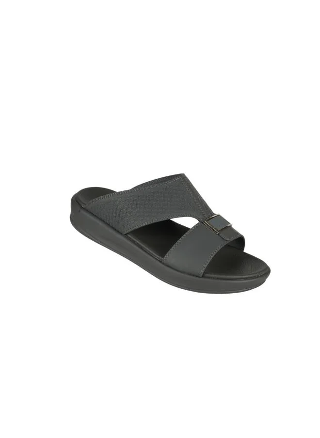 بارجيل أونو 008-3710 Barjeel Uno Mens Arabic Sandals 6878-M124 Charcoal