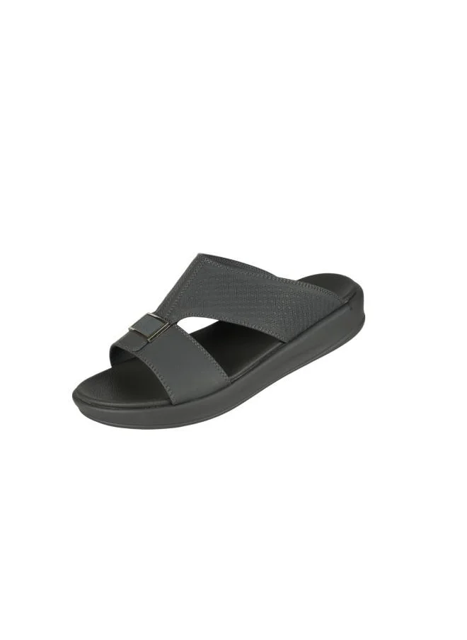 barjeel uno 008-3710 Barjeel Uno Mens Arabic Sandals 6878-M124 Charcoal