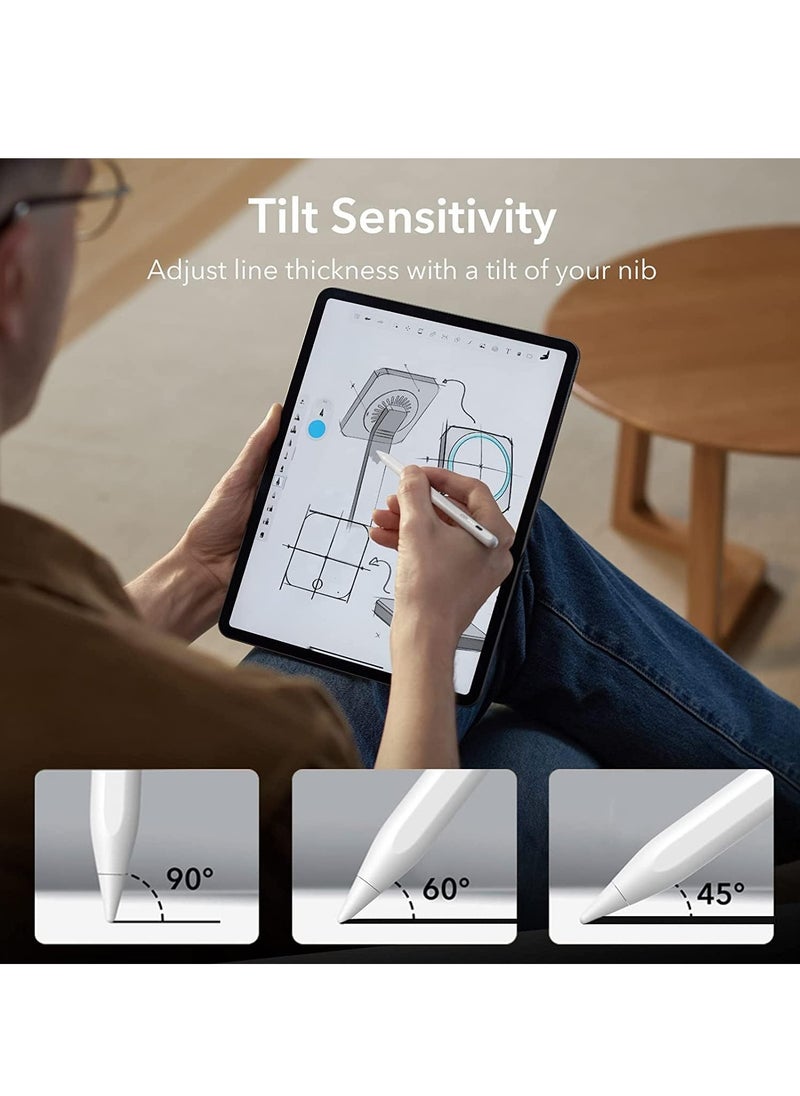 Generic - Stylus Pen for iPad 9th - 8th Generation with Palm Rejection Compatible with iPad Pro 11 - 12.9 - 6th - 7th - Mini 5th - White - Image 1