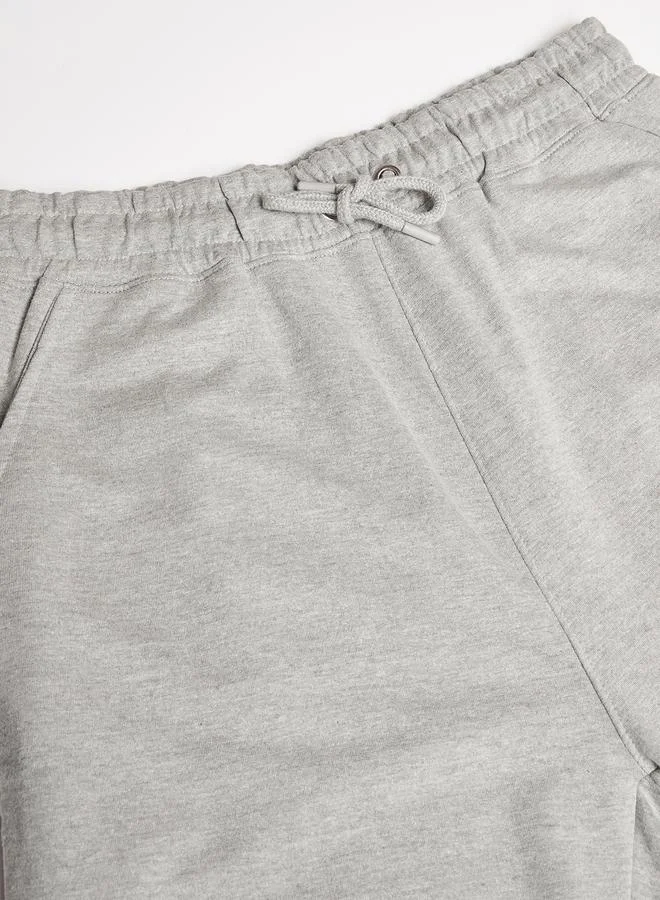 Styli Styli Men Grey Plain Thigh Placement print Oversize fit Joggers