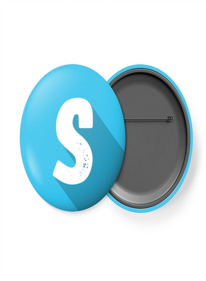 التر إيغو شارة زر حرفية من الأبجدية من alterEgo مع دبوس أمان في الخلف (قطر 58 مم) (صغير) - Image 1