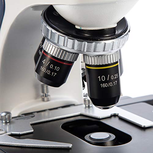 Swift SW380T 40X-2500X Magnification, Siedentopf Head, Research-Grade Trinocular Microscope Compound Lab with Wide-Field 10X/25X Eyepieces, Mechanical Stage, Ultra-Precise Focusing, Camera-Compatible - Image 4