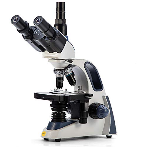 Swift SW380T 40X-2500X Magnification, Siedentopf Head, Research-Grade Trinocular Microscope Compound Lab with Wide-Field 10X/25X Eyepieces, Mechanical Stage, Ultra-Precise Focusing, Camera-Compatible - Image 1