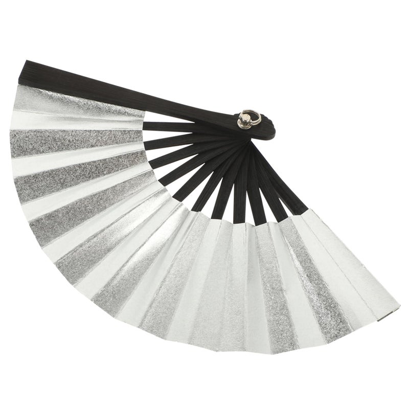 Blue Mini Handheld Paper Fan Portable Hand Fan for Boys Girls Party Decorations - Image 2