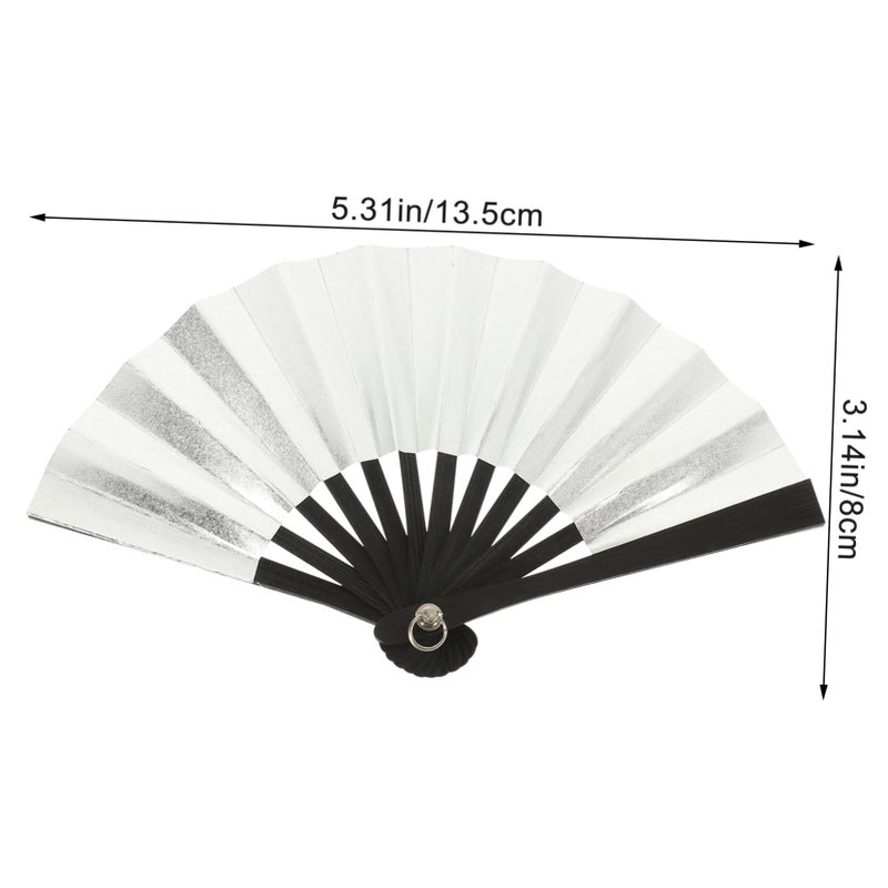 Blue Mini Handheld Paper Fan Portable Hand Fan for Boys Girls Party Decorations - Image 3