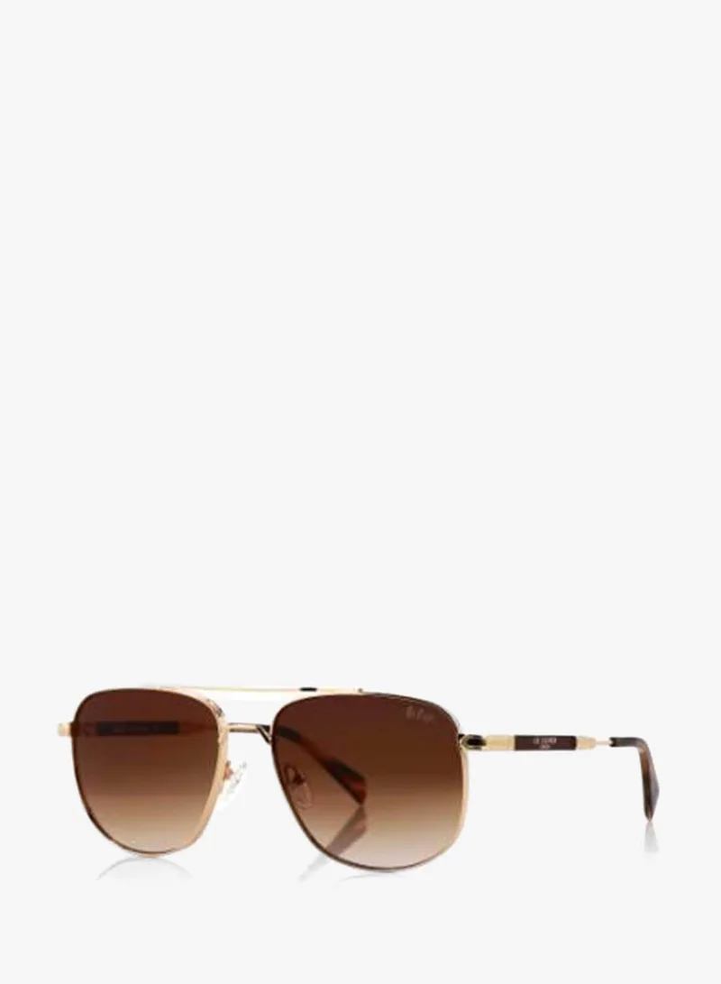 Lee Cooper Polarized Sunglasses Gold Frame Gradient  Brown Mirror Lens 59mm  - LCM10245C5
