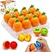 MOONTOY 12PCS Toddler Carrot Matching Eggs Easter Toys for 1 2 3 Year Old Party Favors Educational Shape Sorter Montessori Sensory Preschool Classroom Easter Gifts for Kids Easter Basket Stuffers - Image 2