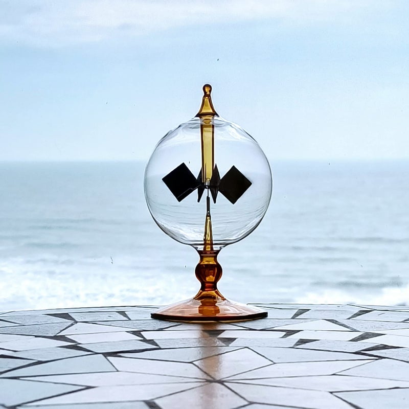 DORAMI DORAMI Orange Solar Power Radiometer Crookes Solar Energy Spinning Vanes windmill Gift Home Desk Decoration  - Image 2