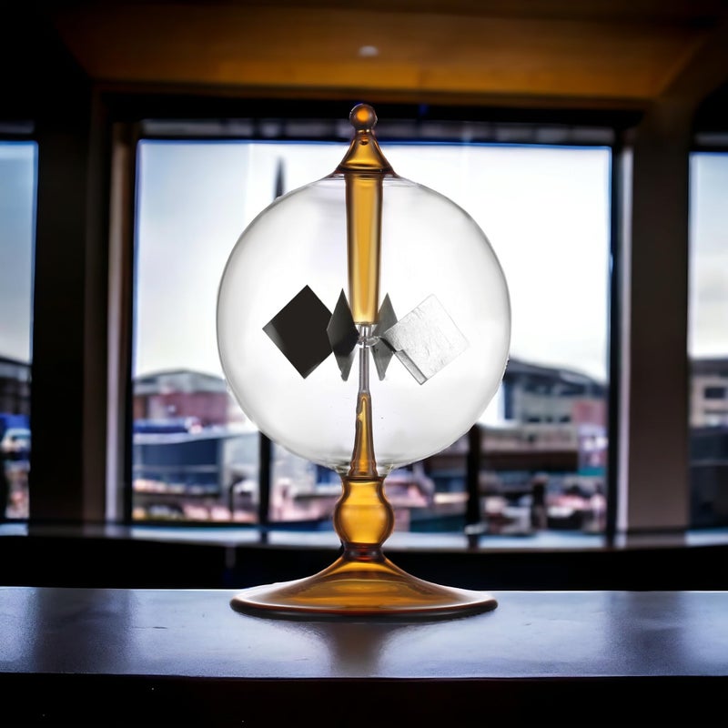 DORAMI DORAMI Orange Solar Power Radiometer Crookes Solar Energy Spinning Vanes windmill Gift Home Desk Decoration  - Image 5