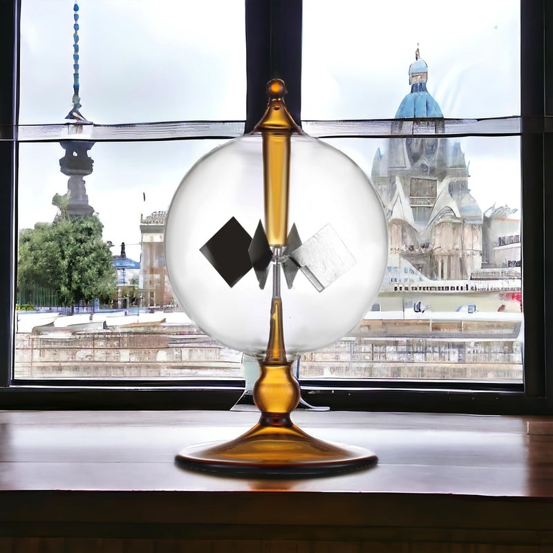 DORAMI DORAMI Orange Solar Power Radiometer Crookes Solar Energy Spinning Vanes windmill Gift Home Desk Decoration  - Image 3