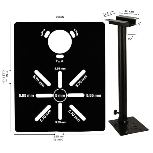 Audiovan 6 feet 3+3 Externd PTZ Universal Camera Ceiling Mount CCTV Mounting Bracket Indoor Outdoor Extendable for Projector & CCTV & Camera Compatible (Black, 6 FEET) - Image 4