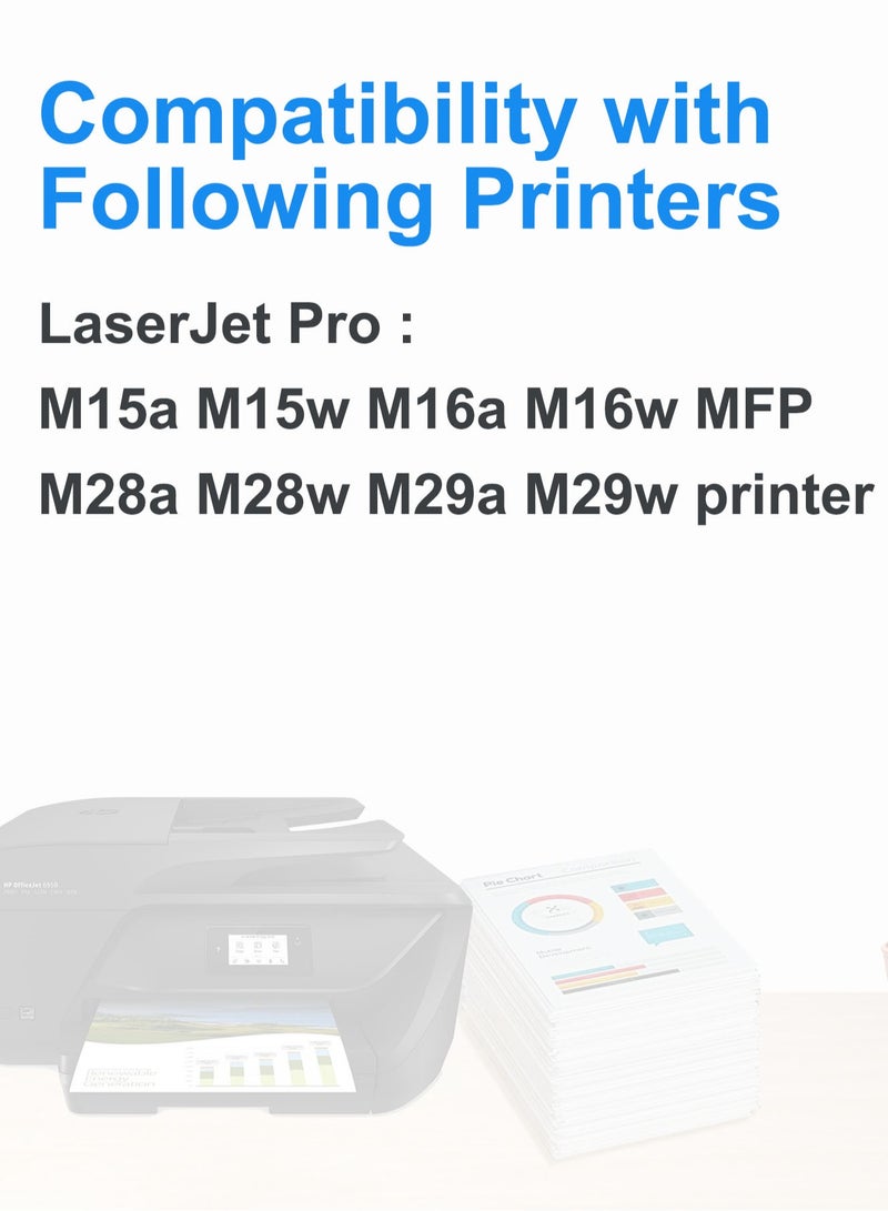 CF244A 44A Black Toner Cartridges Compatible with 44A CF244A for Laserjet Pro M15w M15a MFP M28w M28a Printer (2 Pack) - Image 2