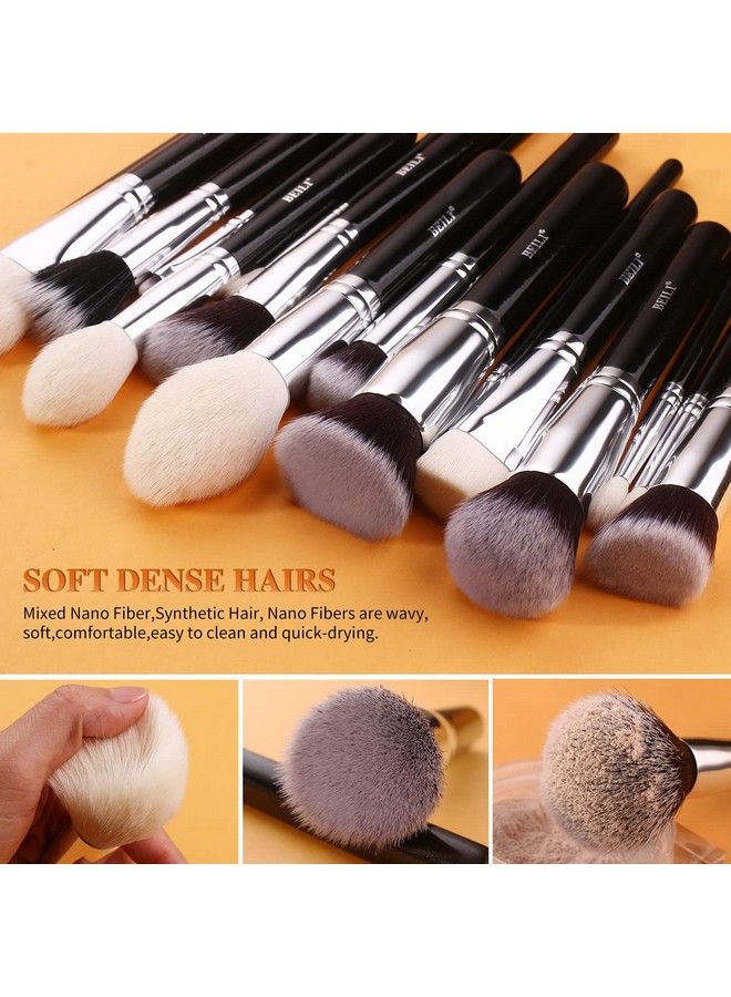 BEILI 30Pcs Professional Makeup Brush Set Original Naturalsynthetic Kabuki Foundation Face Powder Highlighter Contour Eye Shadow Eyebrow Eyeliner Makeup Tools Kit (Classic Black)… - Image 4