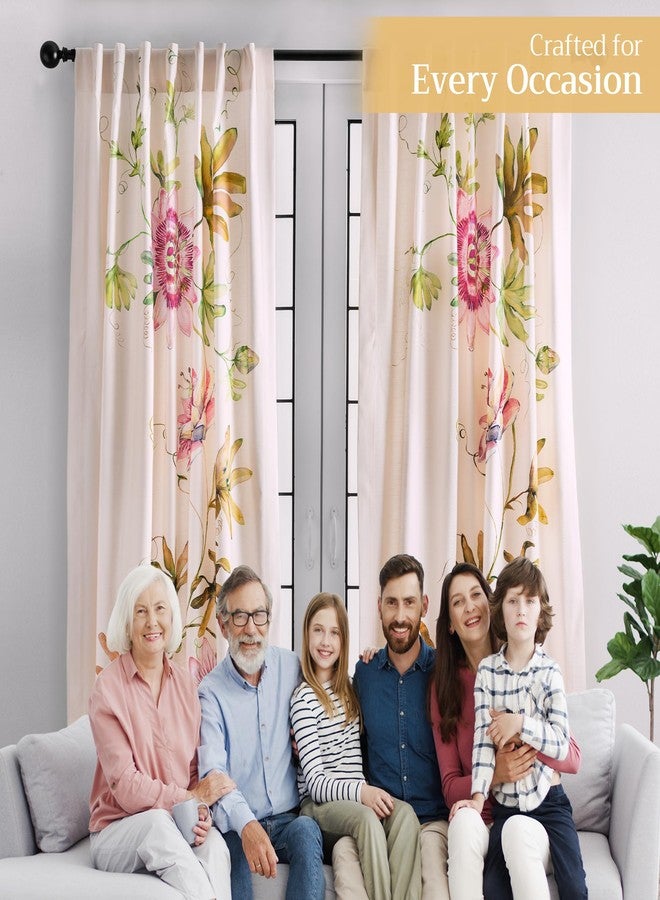 ميزون دي هيرمين ستائر ميزون دي هيرمين لغرفة المعيشة، قطن 100%، طول 84 بوصة، لوحة واحدة، ستائر لتصفية الضوء لنوافذ غرفة النوم مع جيوب للقضيب والحلقة (بيج باشن، عرض 50 بوصة × طول 84 بوصة) - Image 5