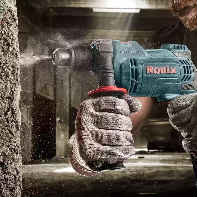 Ronix 2212 800W Electric Pressure Drill – 13mm Metal Drill with Key – Heavy Drilling Operations in Wood, Metal, Concrete – Industrial Power Tool with German Technology # Ronix 2212 - Image 1