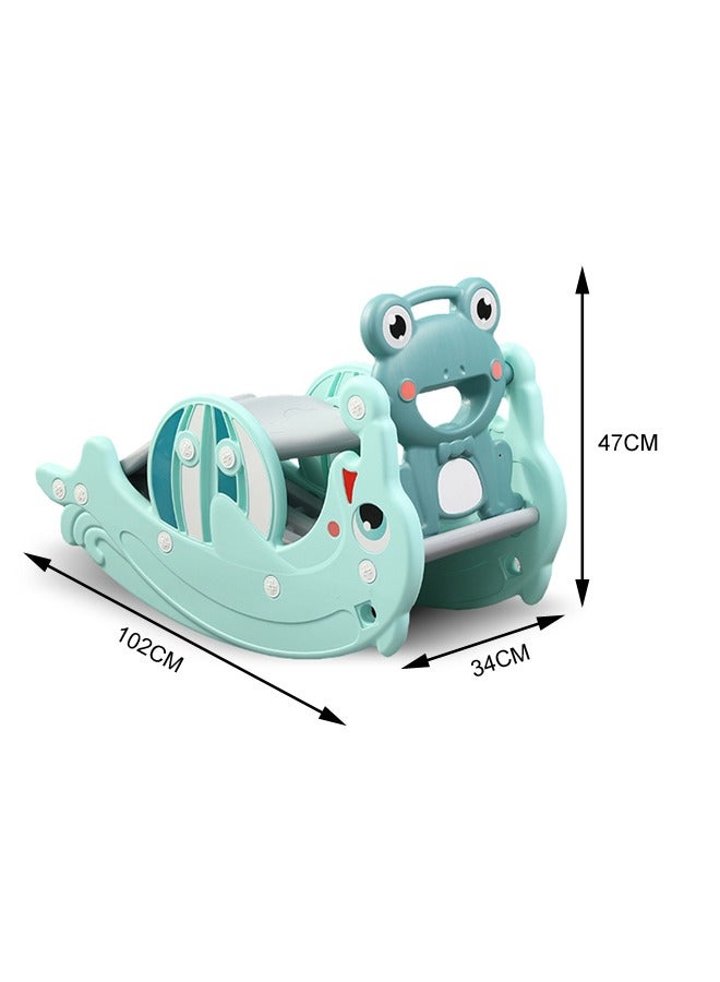 XIANGYU Kids Slide Indoor Playground Rocking Horse Basketball 3 In 1  - Image 5