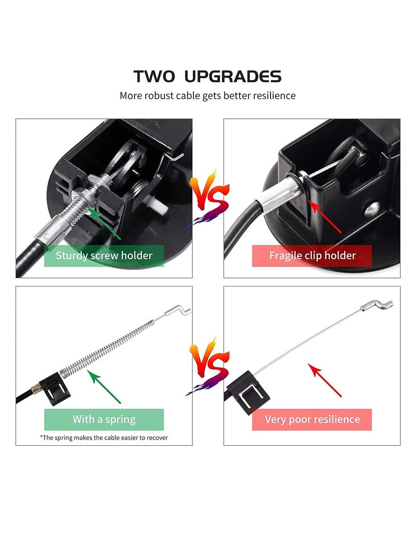 KASTWAVE Recliner Sofa Cable Replacement Parts with Metal Release Pull Handle, Sofa Seat Buckle Switch Furniture Adjuster for Most Recliner Sofas, Factory Furniture Massage Bed(2 Sets)  - Image 3