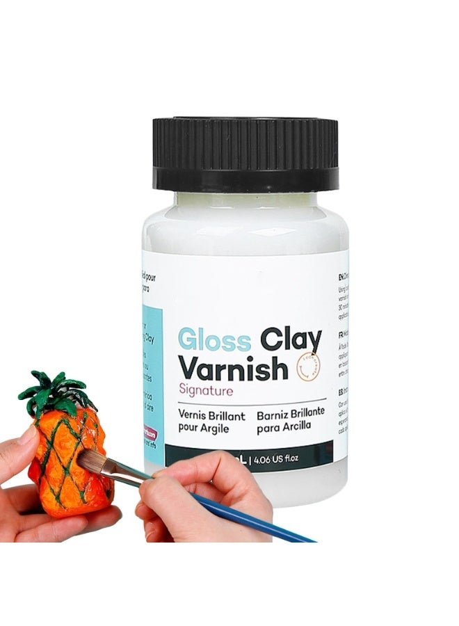 SYOSI Clay Varnish 120ml, Waterproof Gloss Finish for Air Dry Clay, Ceramics, Acrylic & Oil Paintings, Prevents Crazing & Yellowing Professional-Grade Protection (1Pcs) - Image 1