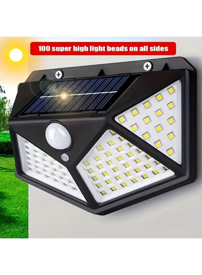 Black 100 LED Solar Outdoor Motion Sensor Security Light 3 Modes Wireless - Image 1